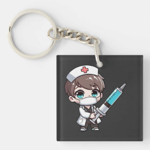 Chibi Nurse Cartoon - Gesundheitswesen, Chibi, Kra Schlüsselanhänger