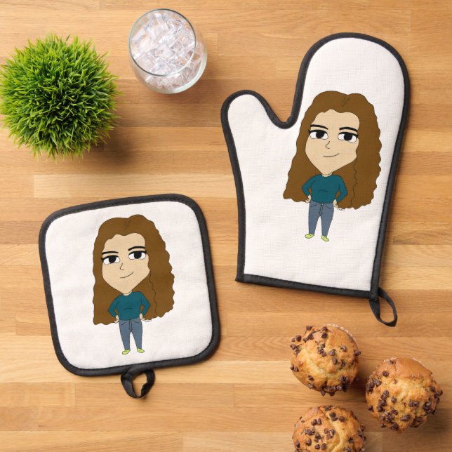 Chibi Ofenhandschuh & Topflappen-Set (Oben Unten)