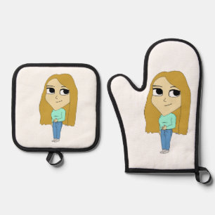 Chibi Ofenhandschuh & Topflappen-Set