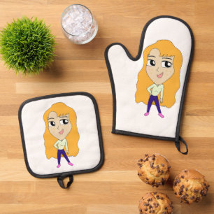 Chibi Ofenhandschuh & Topflappen-Set