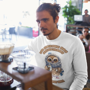 Chibi Owl Drinken heiße Schokolade Sweatshirt
