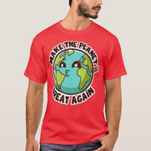 Chibi Planet Ökologie Spaß lustiges Zitat T-Shirt