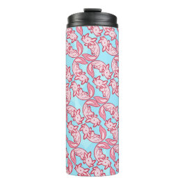 Chibi rosa Axolotlmuster Chido Thermosbecher