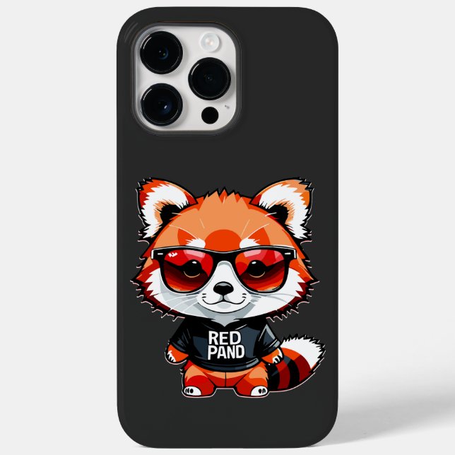 Chibi-Rotpanda-Junges Case-Mate iPhone Hülle (Rückseite)
