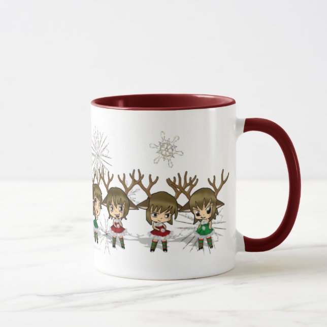 Chibi Rotwild alle Tasse (Rechts)