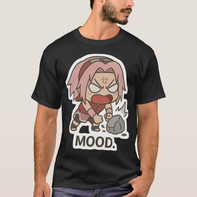 Chibi Sakura Angry Punch Pose (Innenmodus Sakura) T-Shirt (Vorderseite)