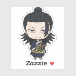 Chibi Samurai Sorcerer - Anime Style Art - Geto Aufkleber