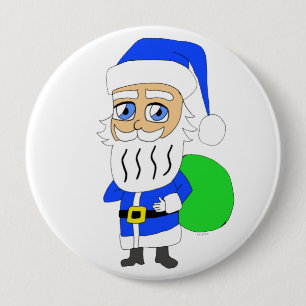 Chibi Santa Claus Button