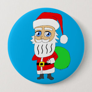 Chibi Santa Claus Button