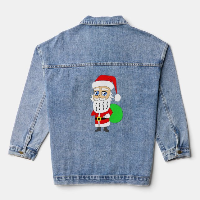 Chibi Santa Claus Jeansjacke (Rückseite)