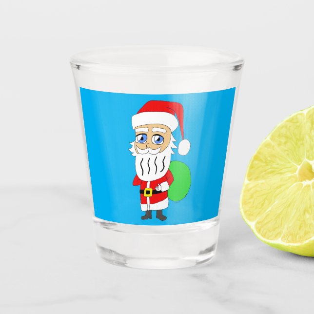 Chibi Santa Claus Schnapsglas (Vorderseite)