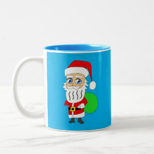 Chibi Santa Claus Zweifarbige Tasse