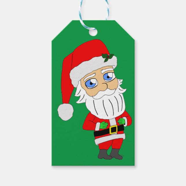 Chibi santa clubtags geschenkanhänger (Vorderseite)