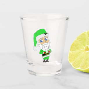 Chibi-Santa grüner Anzug Schnapsglas