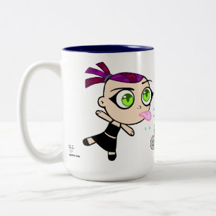 Chibi schäumend u. Germaine-Tasse Zweifarbige Tasse
