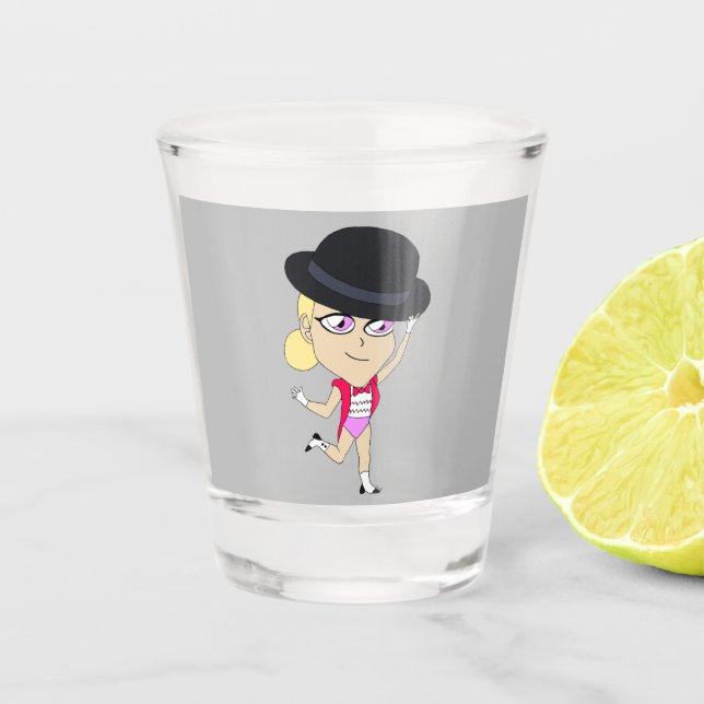 Chibi-Scheiben Schnapsglas (Vorderseite)