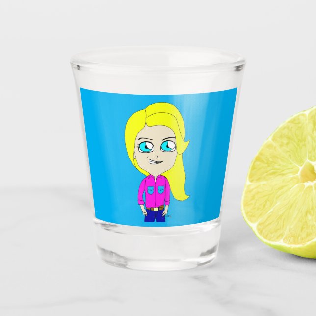 Chibi-Scheiben Schnapsglas (Vorderseite)