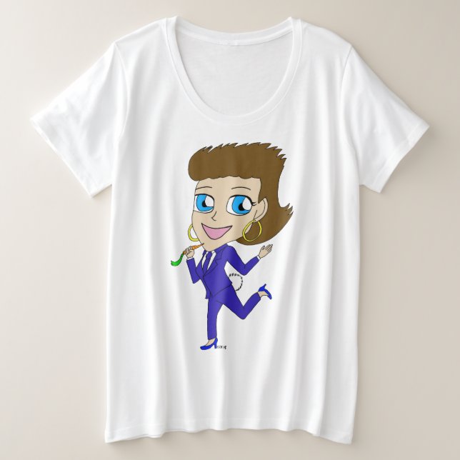 Chibi-Schwanz Große Größe T-Shirt (Design vorne)