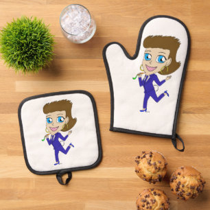 Chibi-Schwanz Ofenhandschuh & Topflappen-Set