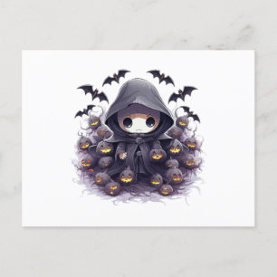 Chibi-Sensei des Todes Halloween - Süße dunkle Fan Postkarte