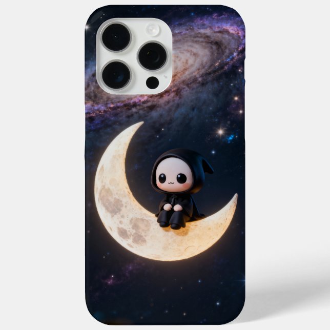 chibi-Sensei des Todes sitzt auf einem Halbmond Case-Mate iPhone Hülle (Rückseite)