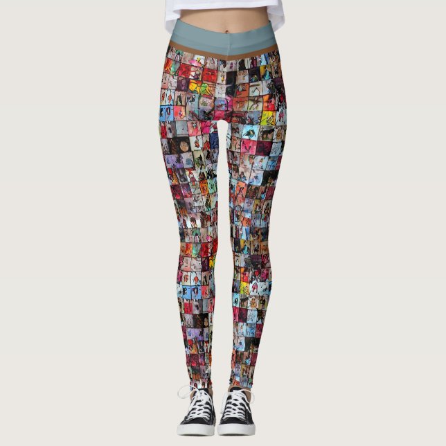 Chibi Sketch Foto Wall Leggings (Vorderseite)