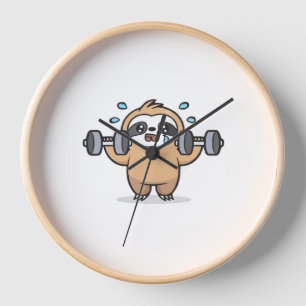 Chibi Sloth Gym Versag - Niedliches Kawaii Funny W Uhr