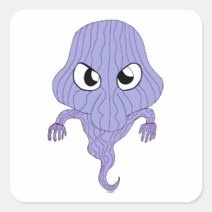 Chibi-Stil Quadratischer Aufkleber