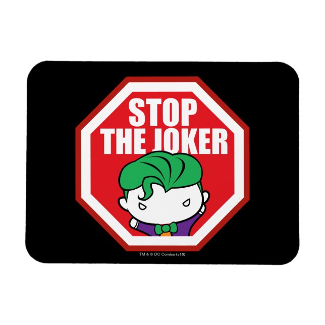 Chibi "Stopp the Joker" Unterschrift Magnet (Horizontal)