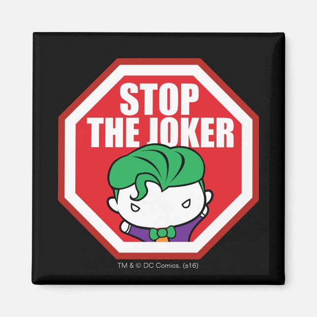 Chibi "Stopp the Joker" Unterschrift Magnet (Vorne)