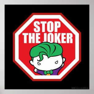 Chibi "Stopp the Joker" Unterschrift Poster