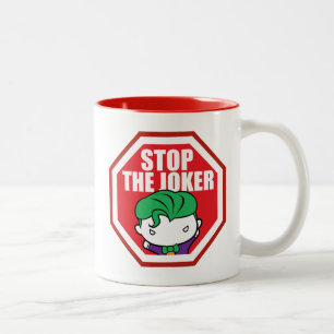 Chibi "Stopp the Joker" Unterschrift Zweifarbige Tasse