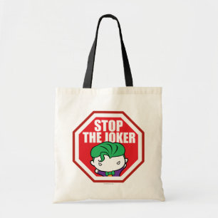 Chibi "Stoppt den Joker" Schild Tragetasche