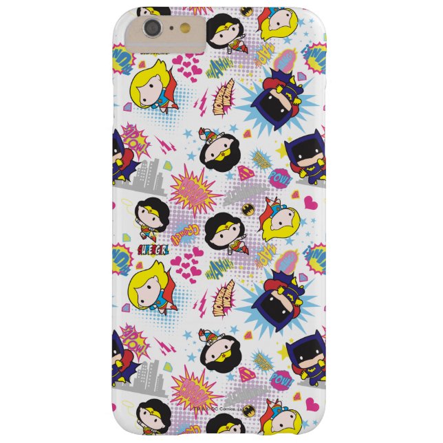 Chibi Super Heroine Pattern Case-Mate iPhone Hülle (Rückseite)