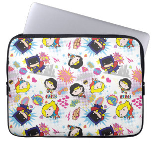 Chibi Super Heroine Pattern Laptopschutzhülle