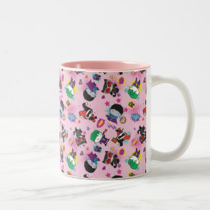 Chibi Super Villain Action Pattern Zweifarbige Tasse