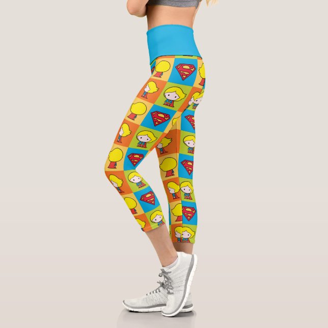 Chibi Supergirl Character Umrundung Capri Leggings (Links)