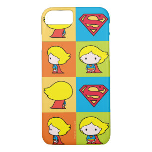 Chibi Supergirl Character Umrundung iPhone 8/7 Hülle