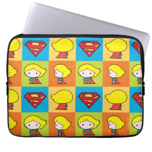 Chibi Supergirl Character Umrundung Laptopschutzhülle