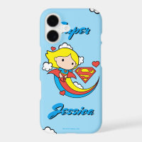 Chibi Supergirl fliegt Regenbogen