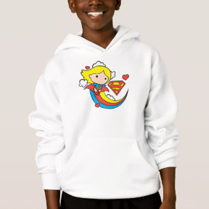 Chibi Supergirl Flying Rainbow Hoodie