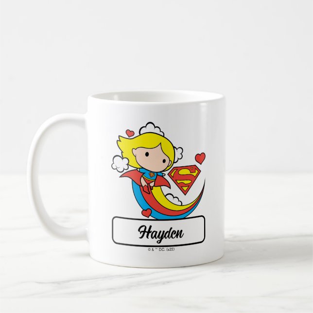 Chibi Supergirl Flying Rainbow Kaffeetasse (Links)