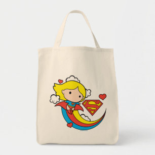 Chibi Supergirl Flying Rainbow Tragetasche