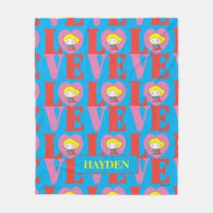 Chibi Supergirl-LIEBE Fleecedecke