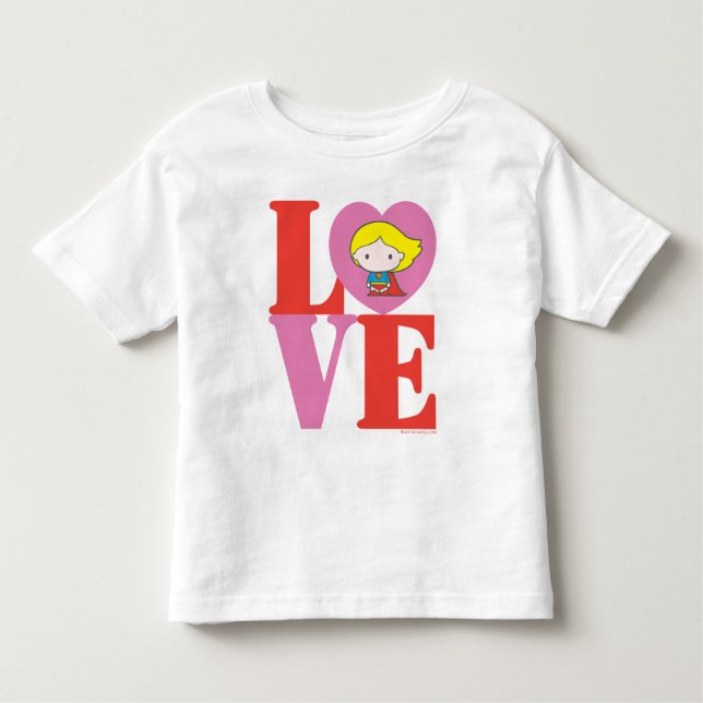 Chibi Supergirl-LIEBE Kleinkind T-shirt (Vorderseite)