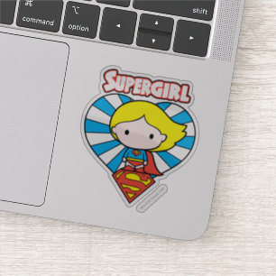 Chibi Supergirl Sternexplosion Herz und Logo Aufkleber