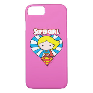 Chibi Supergirl Sternexplosion Herz und Logo Case-Mate iPhone Hülle