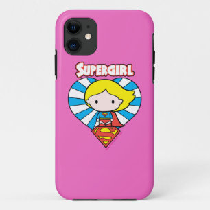Chibi Supergirl Sternexplosion Herz und Logo Case-Mate iPhone Hülle