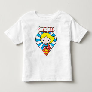 Chibi Supergirl Sternexplosion Herz und Logo Kleinkind T-shirt
