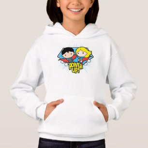 Chibi Superman & Chibi Supergirl Power Up! Hoodie